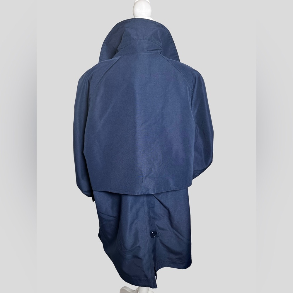 Draper James Navy Button-Front Trench Coat - Picture 7 of 12